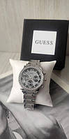 Наручные женские наручные часы Guess silver&black страз хорошее качество