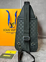 Сумка Louis Vuitton Avenue Sling Infini Graphite с лого внизу s004 хорошее качество