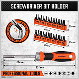 Трищіткова викрутка зі змінними бітами sdy-84011, фото 4