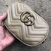 Поясная сумка Gucci Belt Bag GG Marmont Beige хорошее качество