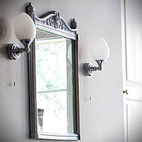 Зеркало в ретро стиле для ванной 55x75 хром Burlington Georgian T37 ALU