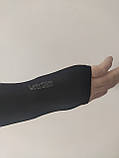 Мітенки дуже тонкі захисні рукави без пальців чорного кольору з написом Lets Silim, фото 7
