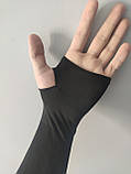 Мітенки дуже тонкі захисні рукави без пальців чорного кольору з написом Lets Silim, фото 8