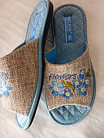 Тапочки женские Белста с открытым носком, голубые , размеры 36-41