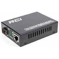 Медиаконвертер RCI 1G, SFP slot, RJ45, standart size metal case RCI300S-G d