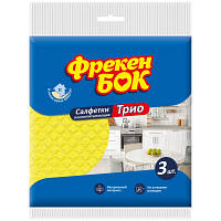 Салфетки для уборки Фрекен БОК целлюлозные Трио 3 шт. 4820048485401 d