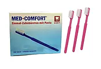 Одноразовые зубные щетки с пастой Ampri Med Comfort 100шт/уп розовые