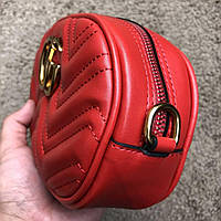 Поясная сумка Gucci Belt Bag GG Marmont Red хорошее качество