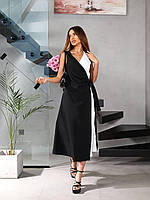 Літня елегантна сукня-сарафан міді на запах "Неоніла"-розмір з 42 до 52