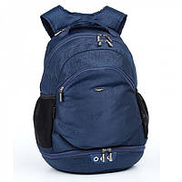 Рюкзак школьный ортопедический подростковый для мальчика 6-11 класс 44х37х25 см синий Dolly 382