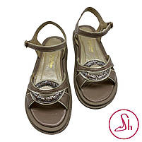 Босоніжки жіночі бежевого кольору на плоскій підошві “Style Shoes”, фото 4