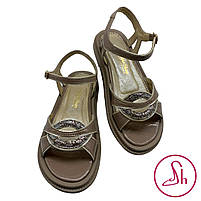 Босоніжки жіночі бежевого кольору на плоскій підошві “Style Shoes”, фото 5