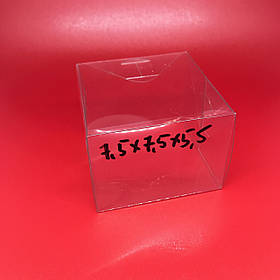 Коробки збірні прозорі пластикові 7.5 х 7.5 х 5.5 см 200 мкр 50 шт