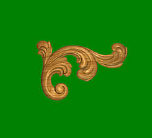 Дерев'яний різьблений декор для меблів/ Декор кутовий/ Код ДК12