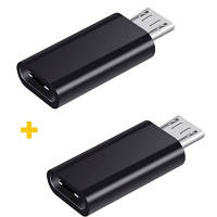 Перехідник USB Type-C to MicroUSB AC-020 2 pcs XoKo XK-AC020-BK2 d