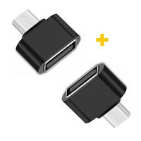 Перехідник USB to MicroUSB AC-050 2 pcs XoKo XK-AC050-BK2 d