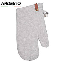 Перчатка кухонная рукавица-прихватка Ardesto Oliver 18x30 см, светло-серая, 100% хлопок