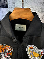 Рубашка Gucci Tiger with Heart Black хорошее качество