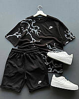 Набор шорты и футболка черный найк мужской спортивный набор на лето Nike Dobuy Комплект шорти та футболка
