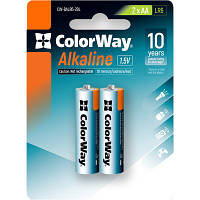 Батарейка ColorWay AA LR6 Alkaline Power щелочные * 2 blister CW-BALR06-2BL d