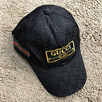 Кепка Baseball Hat Gucci Web Logo Square GG Supreme Canvas Black хорошее качество