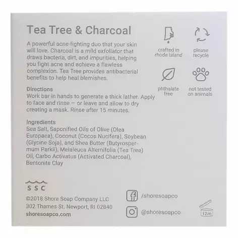 Charcoal Soap (5.2 ounces) Вугільне мило з олією чайного дерева, 150 грам, фото 2