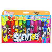 Набор для творчества Scentos ароматные маркери для рисования Штрих 12 цветов (40641) sn