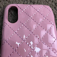 Чехол Chanel Iphone X Case Quilted Double C Pink хорошее качество