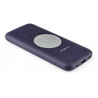 Батарея универсальная Vinga 10000 mAh Wireless QC3.0 PD soft touch purple (BTPB3510WLROP) sn