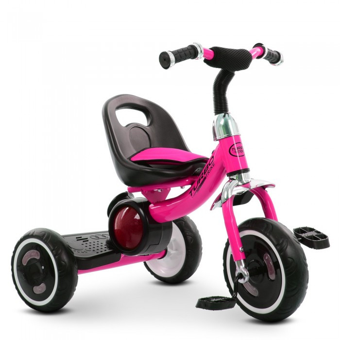 Триколісний велосипед Turbo Trike з підсвічуванням фуксія M 3650, фото 1