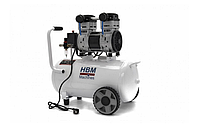 Воздушный компрессор HBM SILENT 2HP, безмасляный 24 л, 1000 Вт