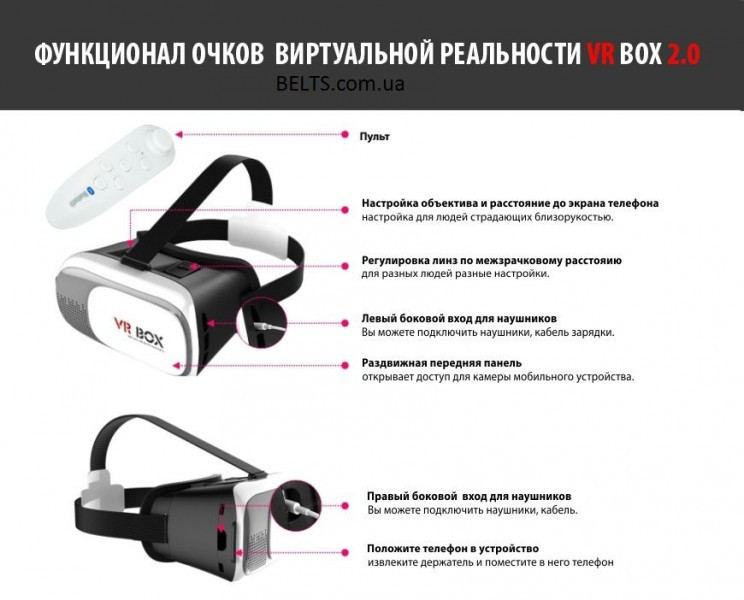 Шолом віртуальної реальності 3D окуляри VR BOX (віртуальні окуляри)