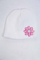 Детская шапка, молочно-розового цвета с пайетками, 167R7802