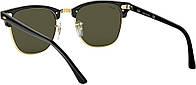 Сонцезахисні окуляри Ray-Ban RB3016 W0365 Clubmaster Square Sunglasses Black on Gold/G-15 Green 51mm хорошее