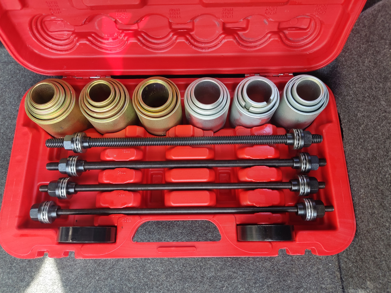 Набір інструменту для зняття і установки сайлентблоків універсальний 33 предмети 34-82мм ZBTools (ZB7007), фото 1