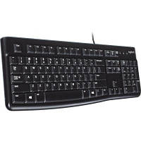 Клавіатура Logitech K120 Ukr (920-002643) мембранна, безшумна, влагостійка, USB, чорна