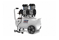 Воздушный компрессор HBM SILENT 2HP, безмасляный 24 л, 1000 Вт, 60 дБ