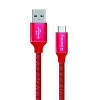 Дата кабель ColorWay Кабель Colorway USB - Type-C 2.1А 1м червоний (CW-CBUC003-RD) sn