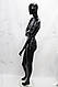 Манекен жіночий чорний глянсовий гіпсовий для магазину одягу, фото 3