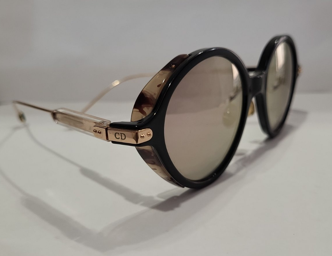 Круглі дзеркальні жіночі сонцезахисні окуляри лінзи з рожевим відблиском у стилі di or, фото 1