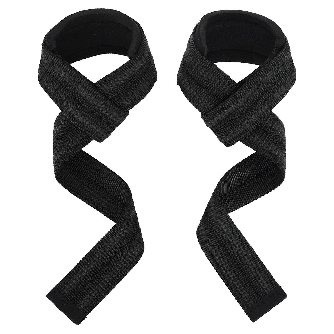 Лямки для станової тяги Ezous Lifting Strap B-04 розмір 58х3,8 см Black, фото 1