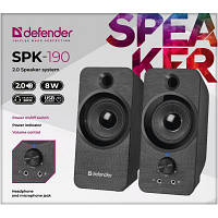 Акустична система 2.0 Defender SPK-190 Black (65190) 70 Гц — 20 кГц, 2 x 4 Вт (RMS), USB 2.0, пластик