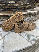 Тактичні кросівки літні Samer Pro натуральна шкіра та сітка койот хорошее качество