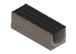 Лоток водовідвідний бетонний Pro DN300 H265 з решіткою чавунною щілинною D400