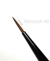 Кисть для росписи и дизайна ногтей Rich color ворс натуральный длина 11 мм