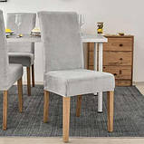 Універсальний Захисний чохол для стільця еластичний , сірий велюр оксамит  Ruhhy 22979 Польща, фото 6