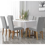 Універсальний Захисний чохол для стільця еластичний , сірий велюр оксамит  Ruhhy 22979 Польща, фото 7