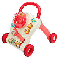 Дитячі ходунки-каталка Limo Toy 698-62-63 з музикою та світлом (Рожевий)