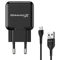 Зарядное устройство Grand-X CH-03UMB (5V/2,1A + DC cable Micro USB) Black (CH-03UMB) sn