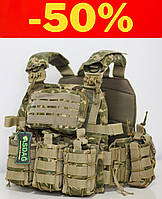 Плитоноска ASDAG пиксель ВСУ быстрого сброса, Боевая регулируемая плитоноска в сборе, Армейская плитоноска